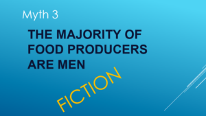 Graphic: Myth 3 - The majority of food producers are men - Fiction.