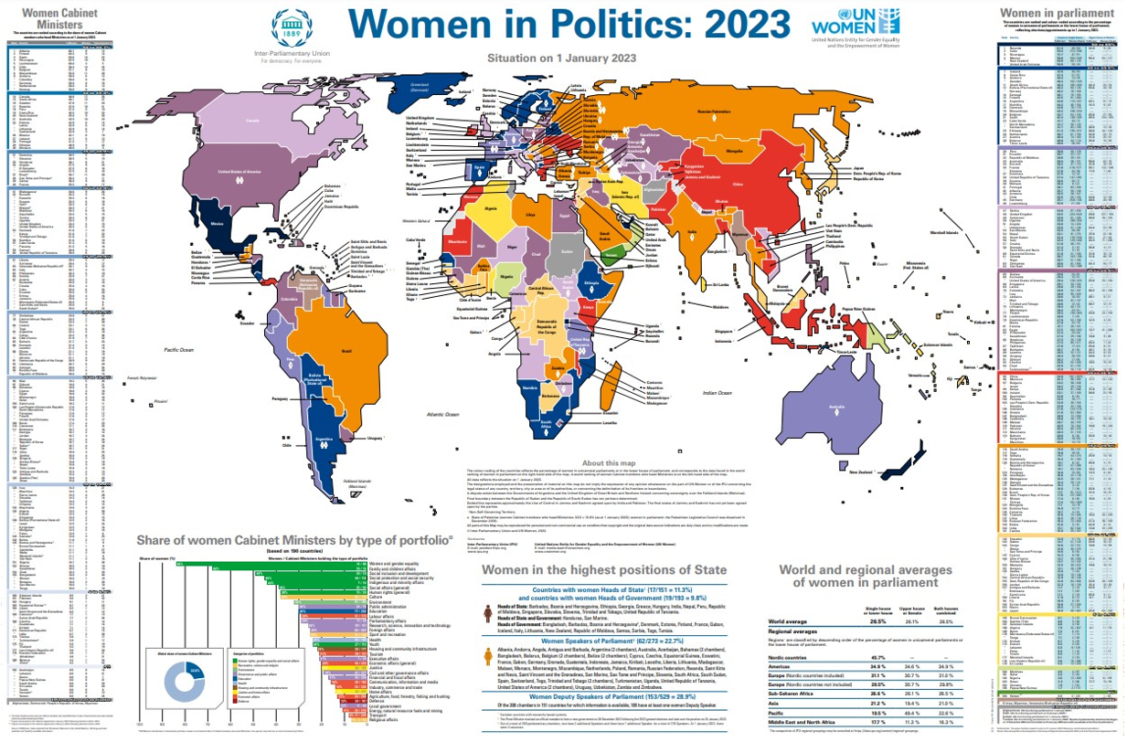 graph 03 women in politics 2023 world map