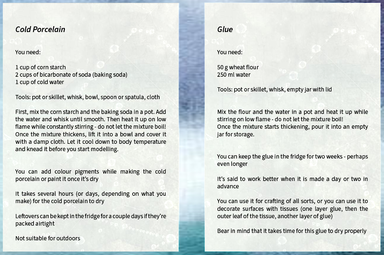 Workshop recipes. Pair 4