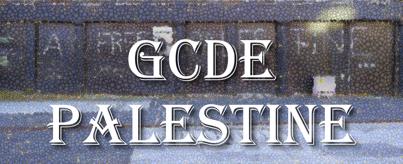 GCDE Palestine Title banner