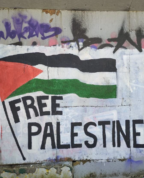 Mural Pro-Palestine, City Centre (photo taken by Benedetta Salerno).