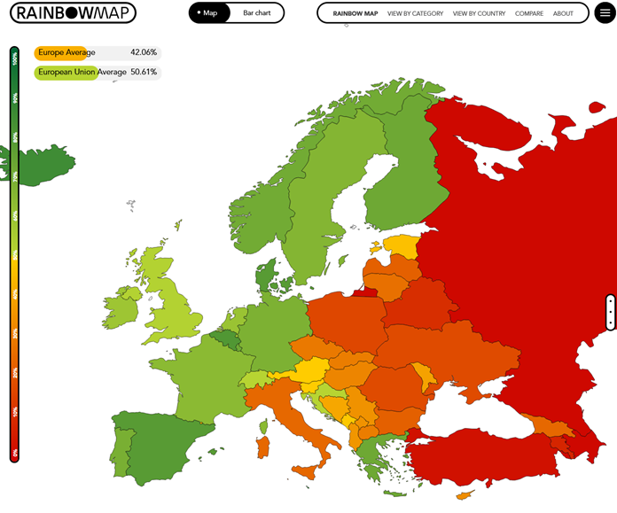 Map: Rainbow Europe