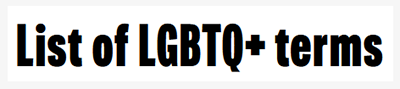 Logo: List of LGBTQ+